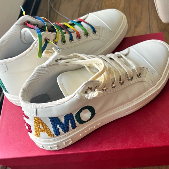 Ferragamo Mid Cut Sneaker - Multicolor - Picture 6 of 7